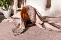 Yatak Örtüsü, Pike,Çift Kişilik, Siesta Saçaksız, Toprak