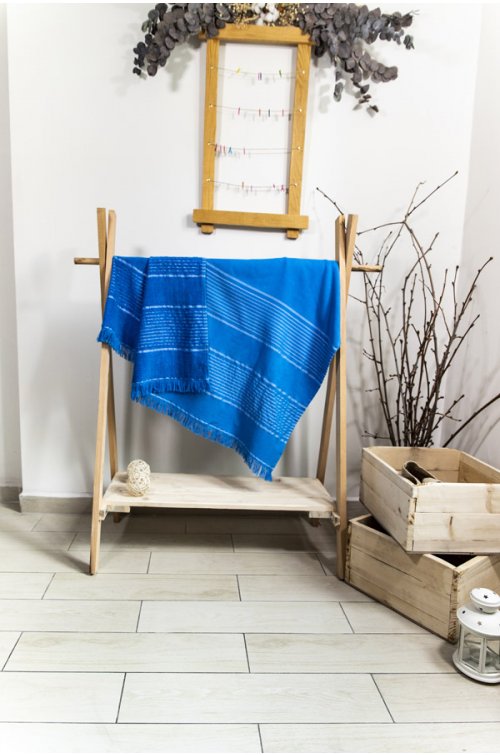 Havlu Peştamal, %100 Pamuk, 90x170 cm, Yunus Mavi