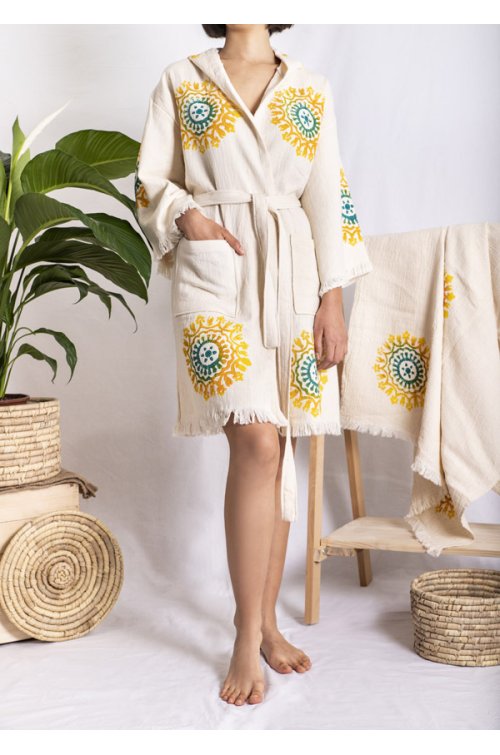 Kimono El Baskılı, Mandala