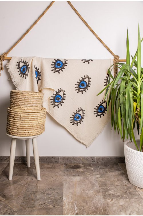 Peştamal, El Baskılı, 90x170 cm, Nazar Göz
